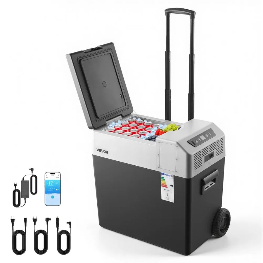VEVOR Portable Electric Refrigerator Freezer – 50L 12/24V