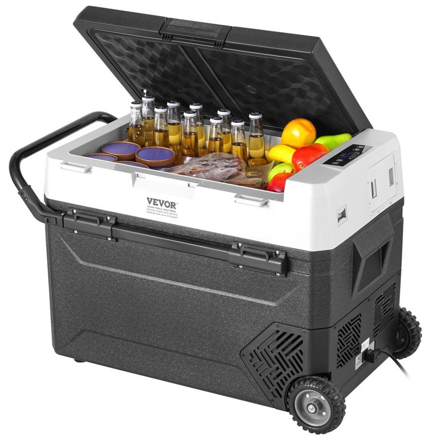 VEVOR Portable Refrigerator with Wheels – 60L, -4°F Freezer