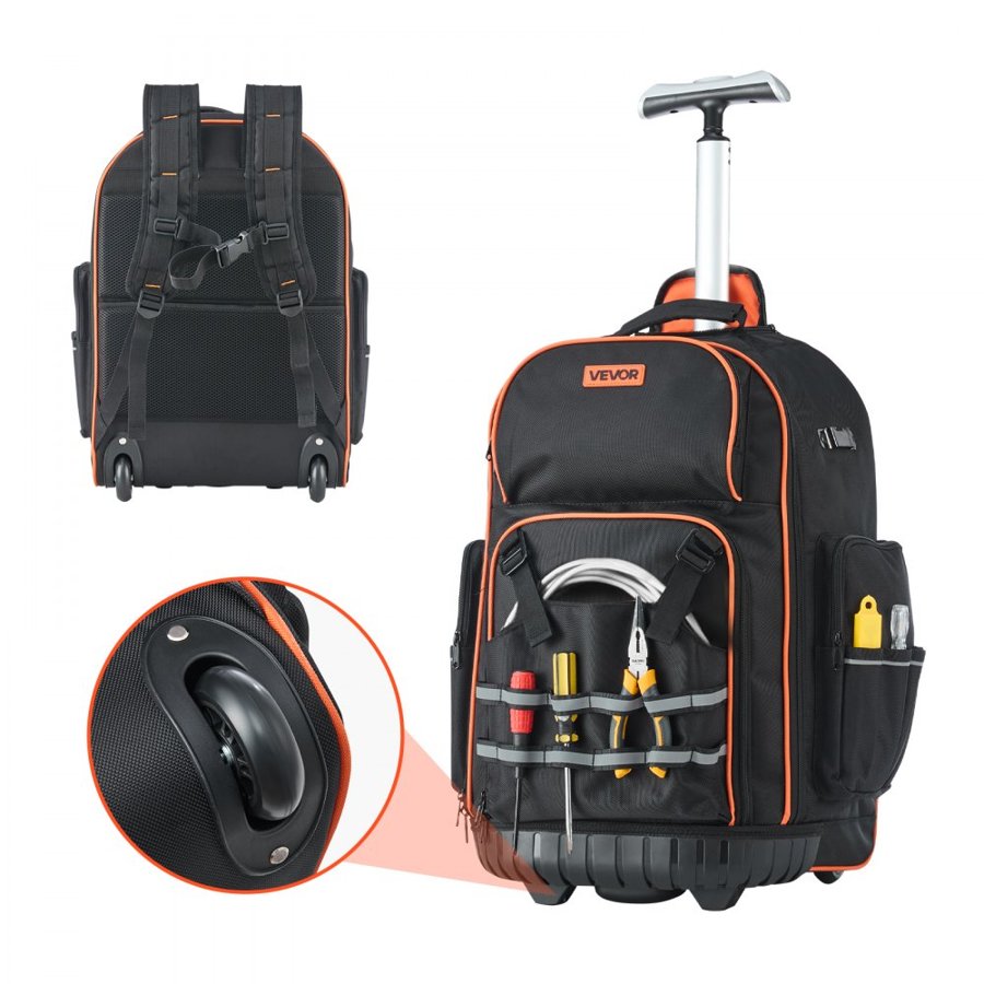 VEVOR Roller Tool Bag – 110 lbs Capacity, 72 Pockets