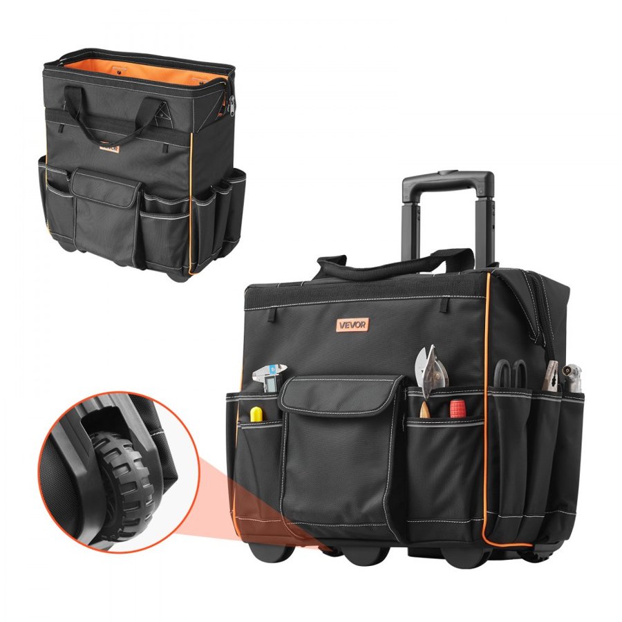 VEVOR Heavy Duty Rolling Tool Bag with Wheels – 110 lbs