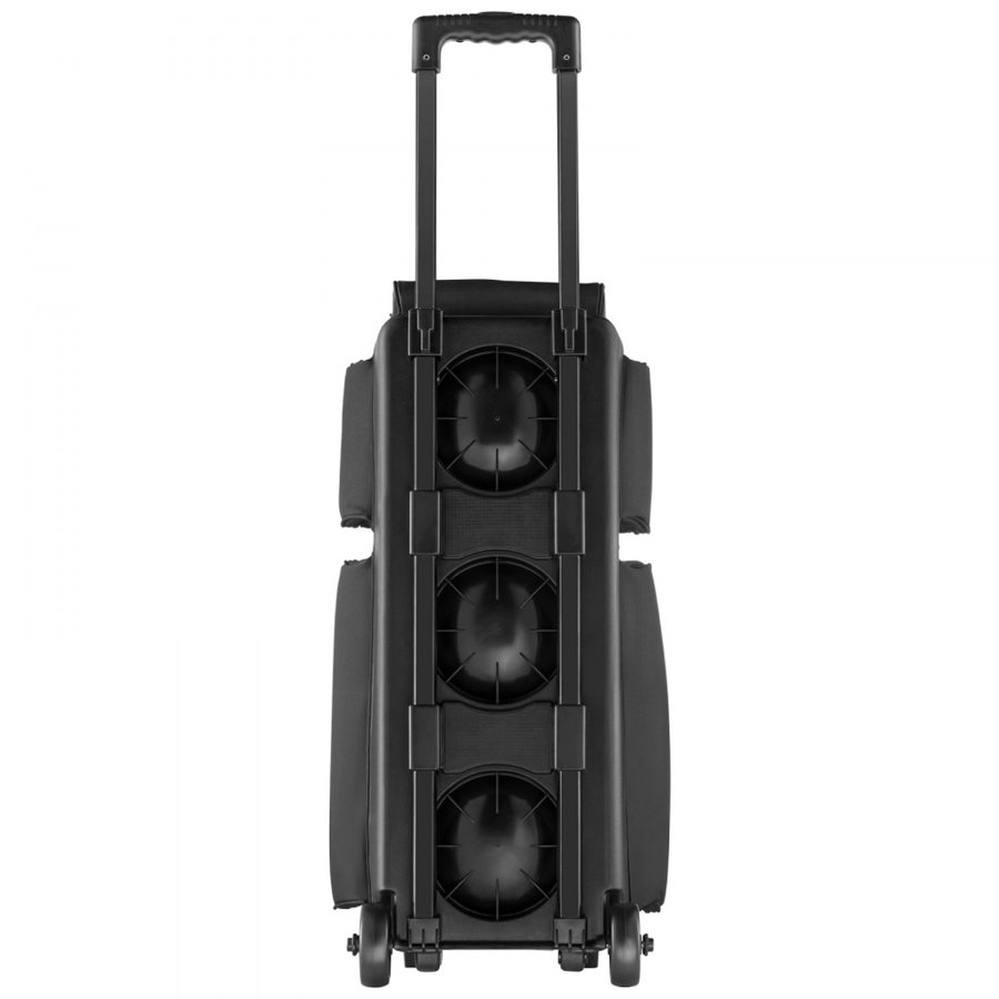 VEVOR Bowling Ball Bag, 3 Ball Double Roller Bowling Bag with Wheels, Featuring a Separate Compartment for Shoes (Up To US Size 16) & Oversized Accessory Pocket, Retractable Handle Extends to 1050 mm
