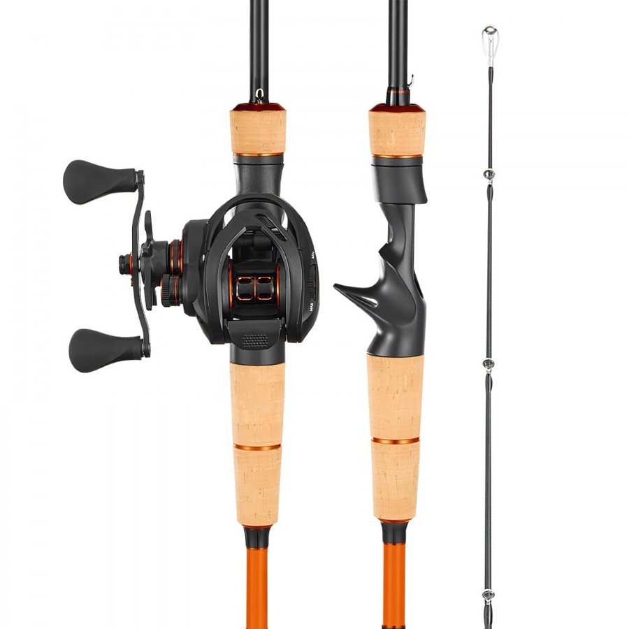 VEVOR Carbon Fiber Fishing Rod and Reel – IM7, 6+1 BB, 7.0:1