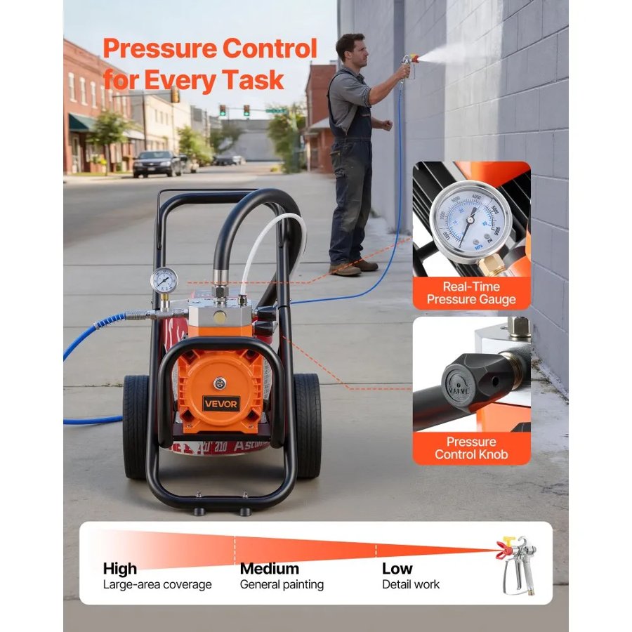 VEVOR Cart Airless Paint Sprayer – 2000W, 3300 PSI​