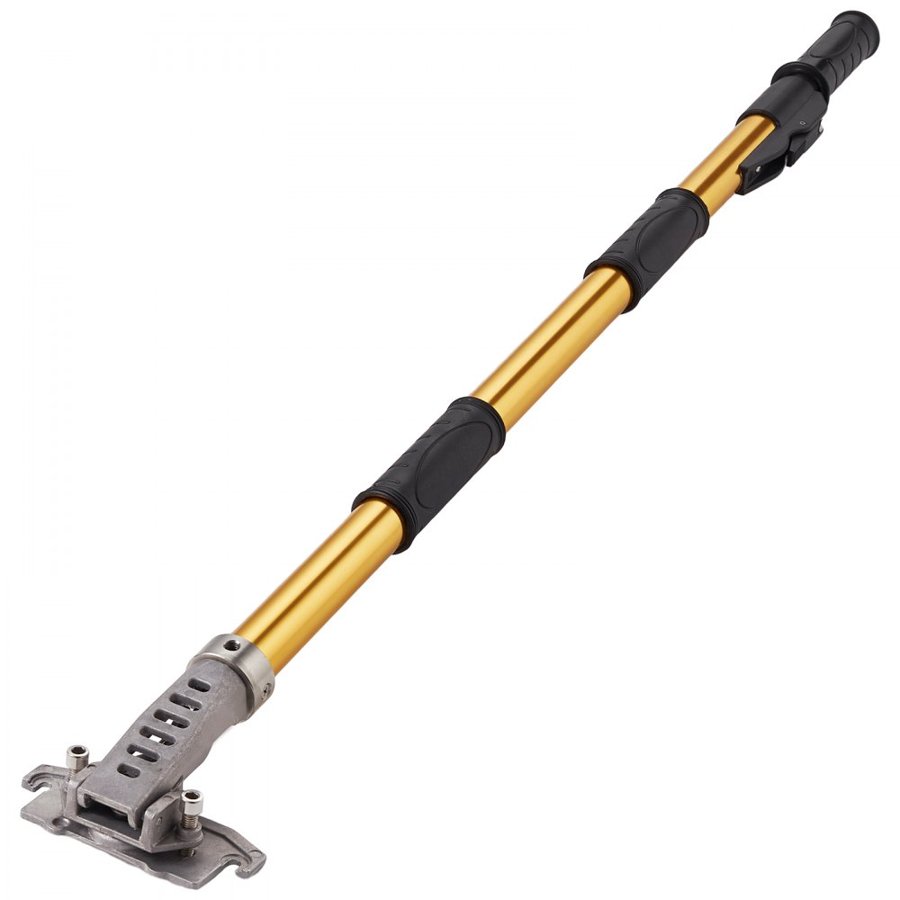 VEVOR Drywall Flat Box Handle, 101.6-1950.7 cm, Anodized Aluminum Flat Finishing Extension Handle, 5-Section Length Adjustable, Non-slip Grip and 360° Painting for Plasterboard, Wallboard, Sheetrock