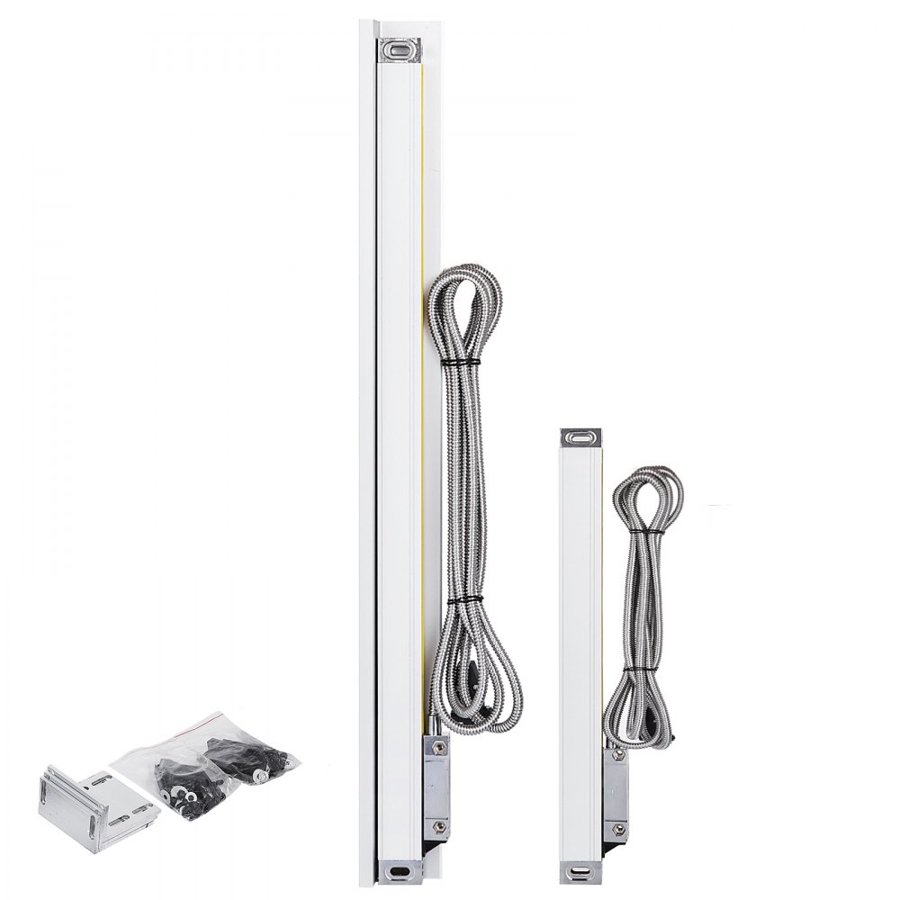 VEVOR 2 precision linear scales with lengths of 250mm and 1000mm (10 inch and 40 inch)