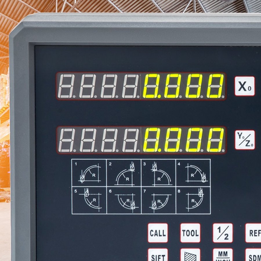 VEVOR 2 Axis Digital Readout DRO Display 1000mm and 250mm Travel Length Precision Linear Scale Axis Digital Readout
