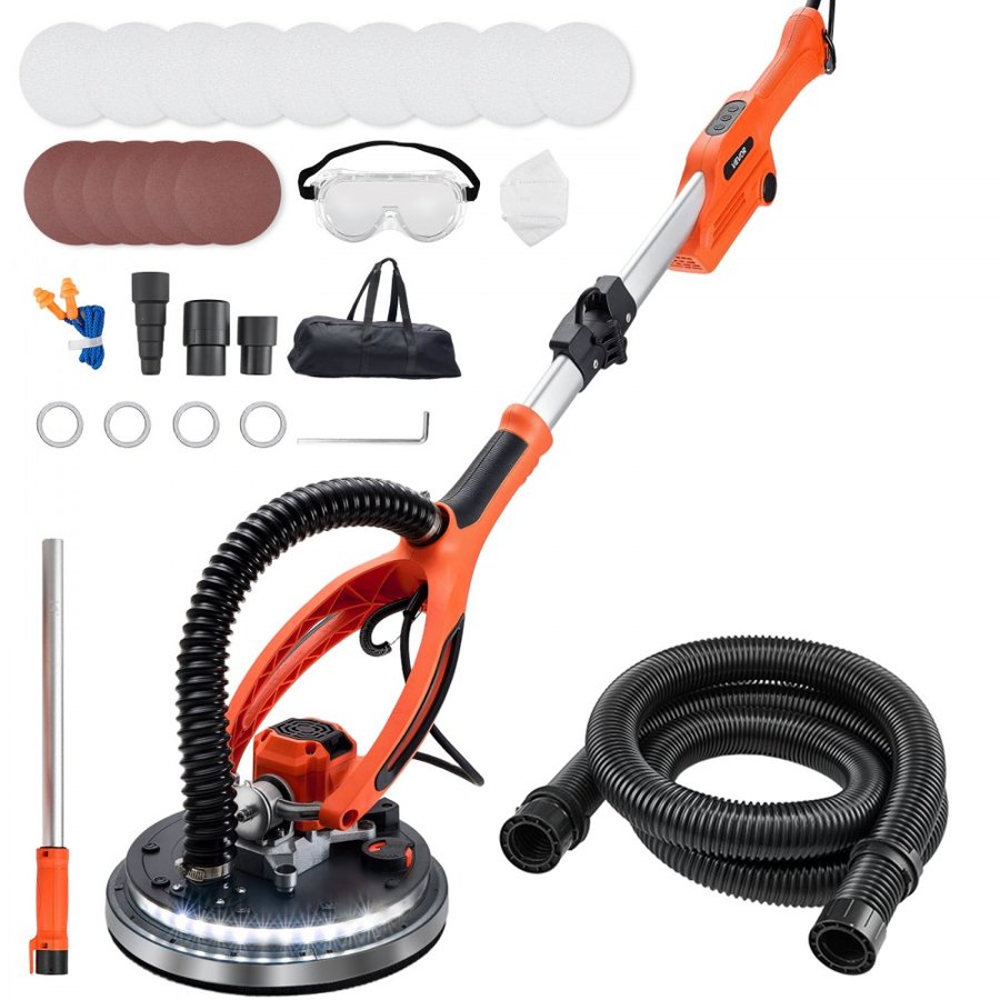 VEVOR Electric Drywall Hand Sander – 950W, 7-Speed, LED