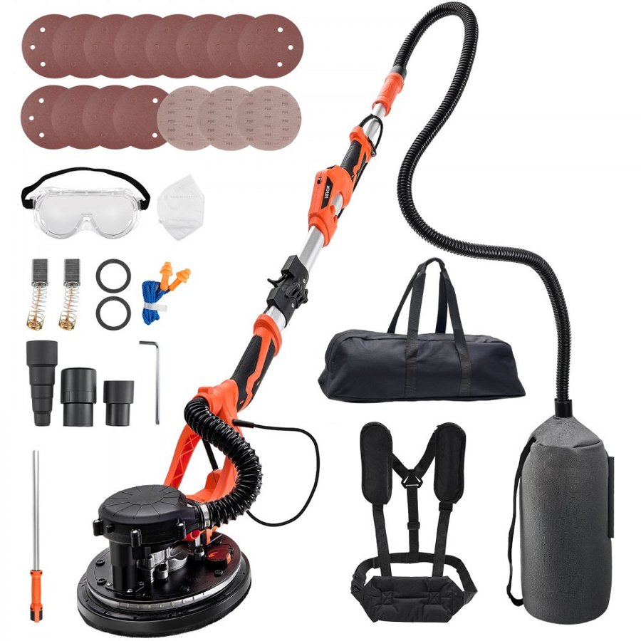 VEVOR Electric Drywall Sander with Vacuum – 1150W, 15 Discs
