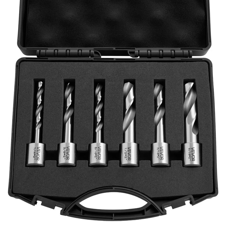 VEVOR Annular Cutter Set – 6 pcs HSS, 3/4" Weldon Shank