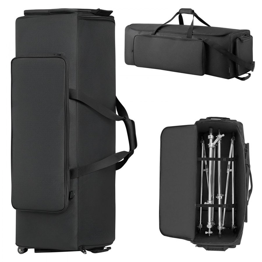 VEVOR Drum Hardware Bag with Wheels – 1680D, Multi-Pocket