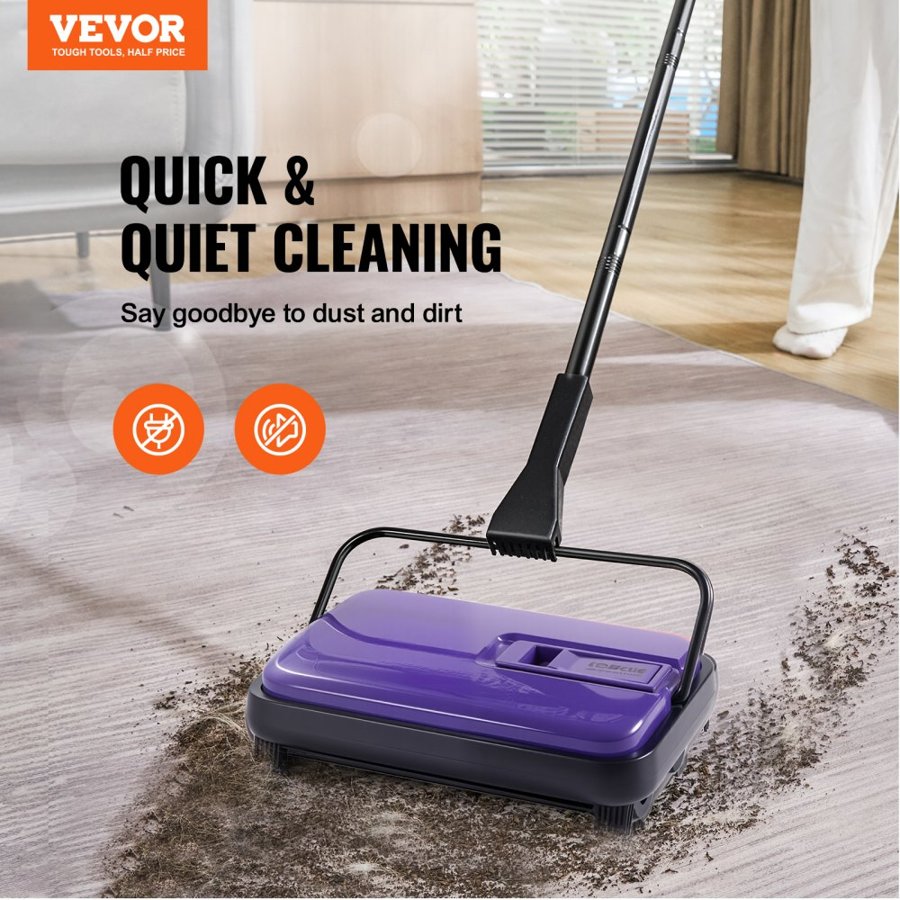 Carpet Sweeper Manual – 300 ml Dustbin, 6.7 Inch Wide
