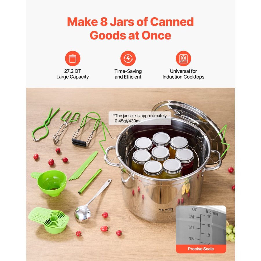 VEVOR Canning Starter Kit – 11-Piece Stainless Steel Set