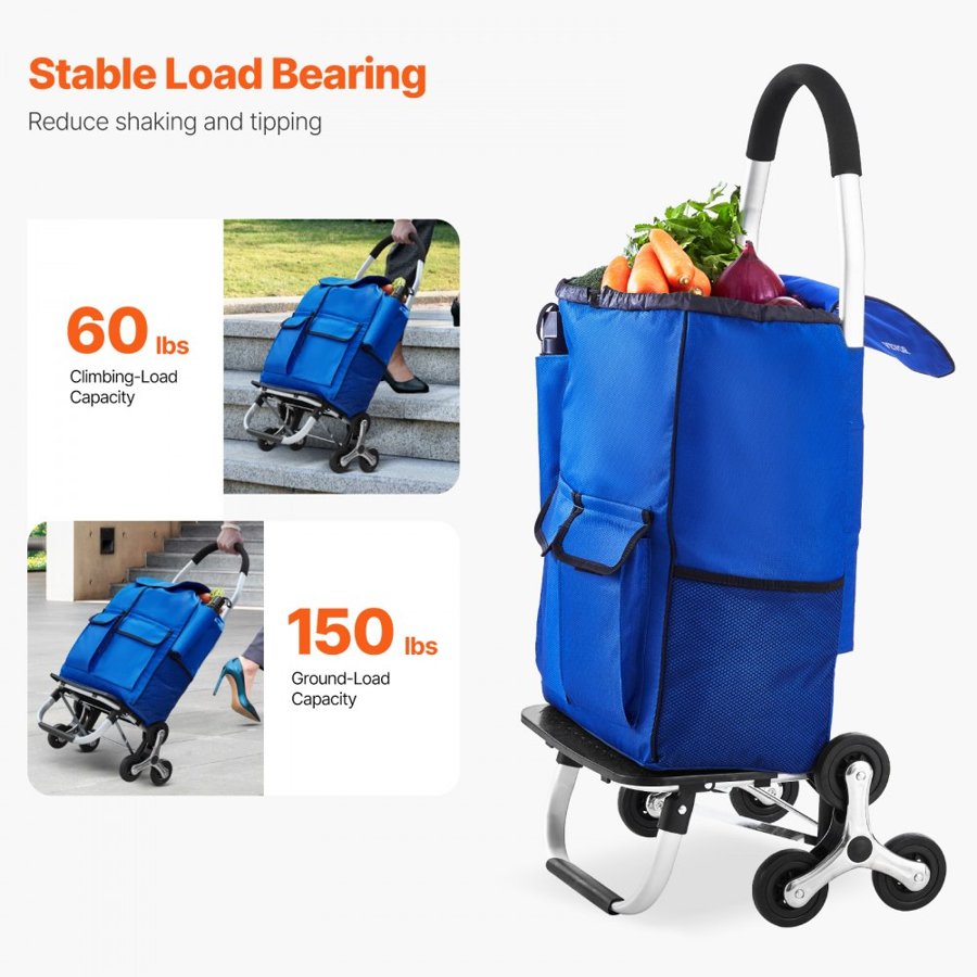 VEVOR Stair Climber Bigger Trolley Dolly – 36L, 6 Wheels