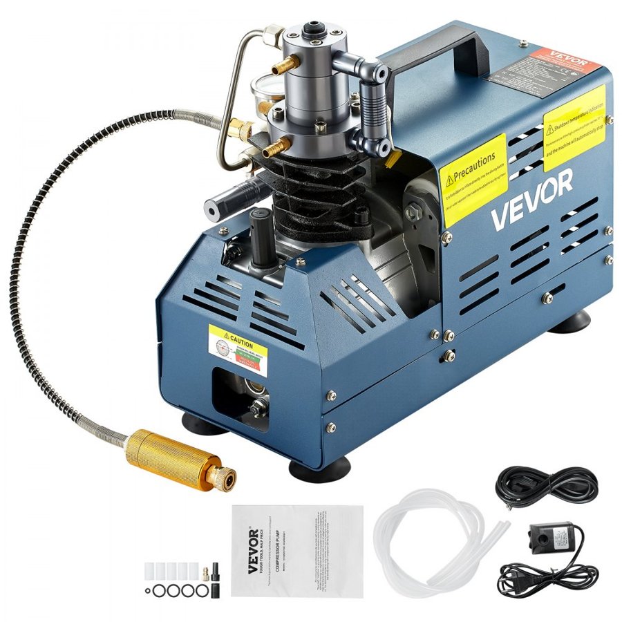 VEVOR 4500 PSI PCP Air Compressor – 1800W Water-Cooled
