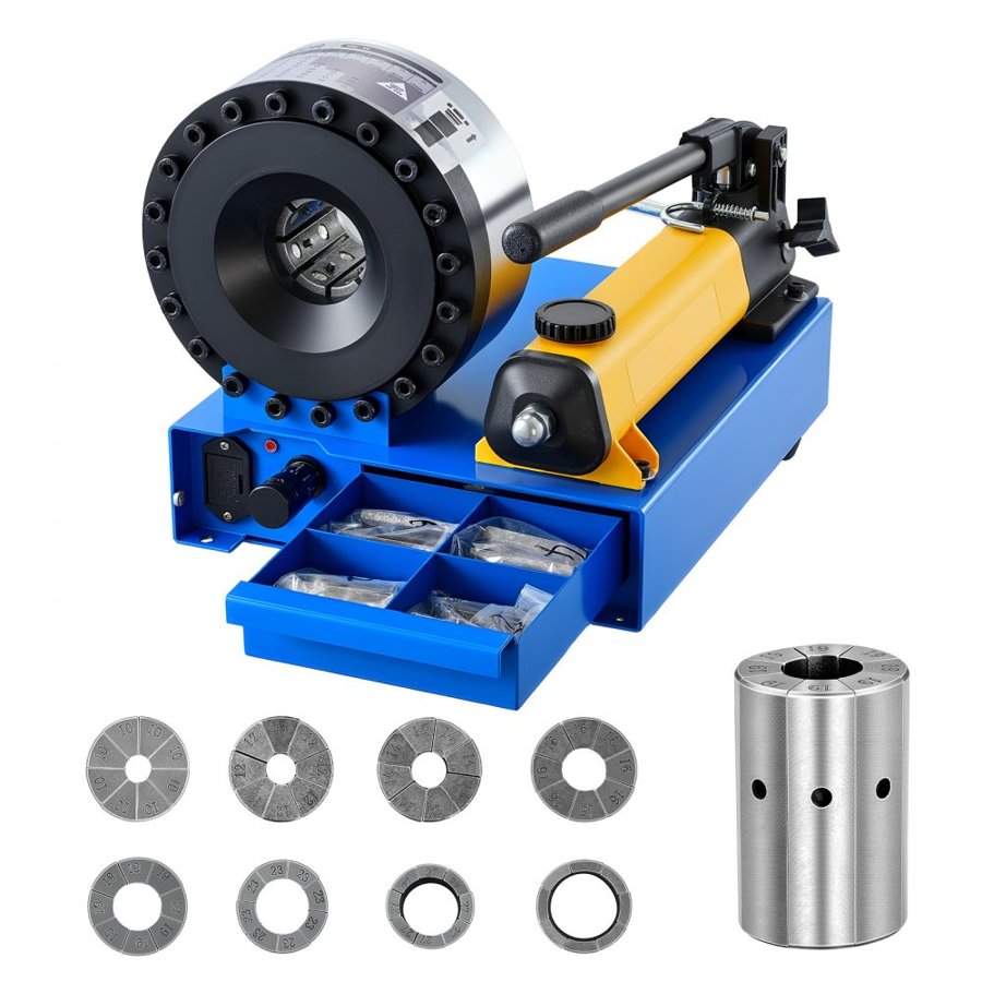 VEVOR High Pressure Hose Crimper – 8 Dies, 0.24"-1.1" Range