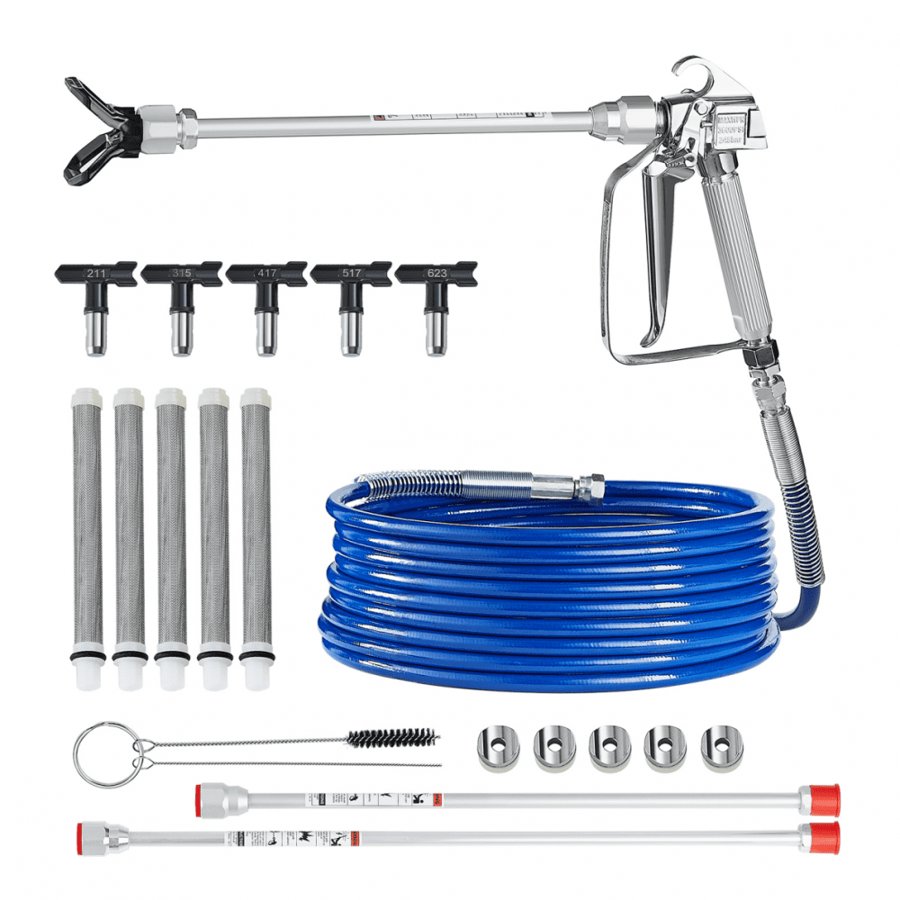VEVOR Airless Paint Sprayer Hose and Gun – 3600 PSI, 5 Tips