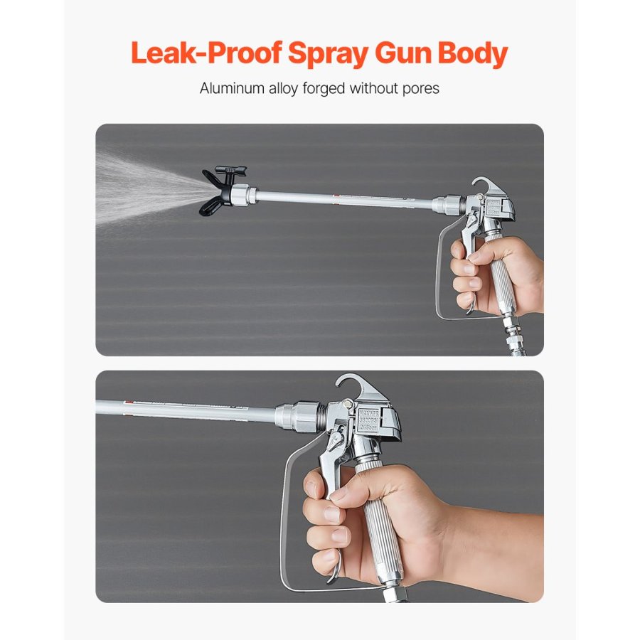 VEVOR Airless Paint Sprayer Hose and Gun – 3600 PSI, 5 Tips