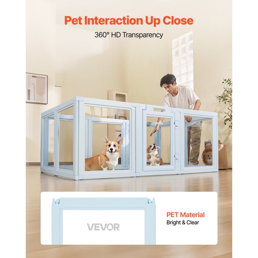 VEVOR Whelping Pens for Large Dogs – 76x49x30 in, 10 Panels