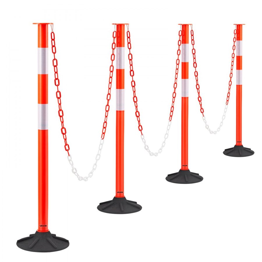 VEVOR Flexible Traffic Delineator Post – 34 In, 4 Pack
