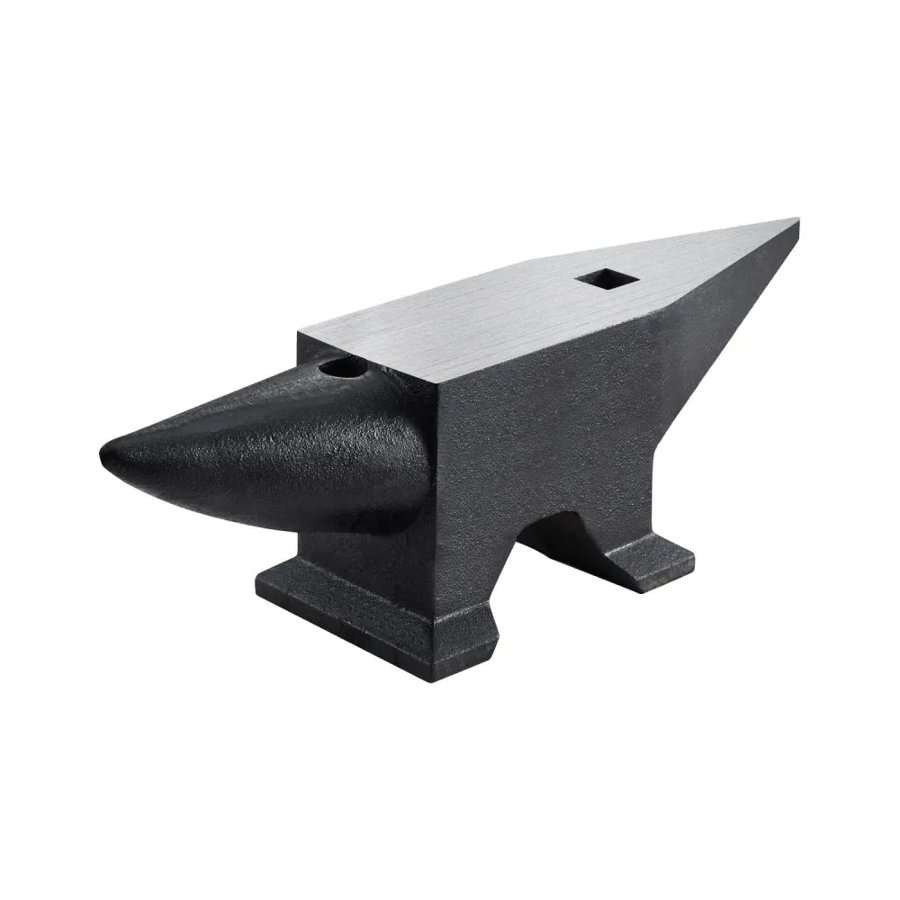 VEVOR Cast Steel Anvil, 132 Lbs(60kg) Single Horn Anvil with Large Countertop and Stable Base, High Hardness Rugged Round Horn Anvil Blacksmith, for Bending, Shaping
