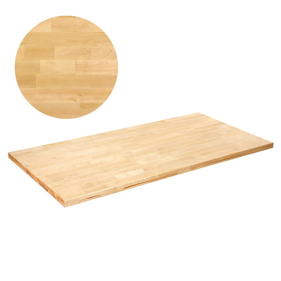 VEVOR Wood Table Top, 47.2" x 29.5" x 1.5", 330lb Load Capacity, Universal Solid One-Piece Maple Wood Desktop for Height Adjustable Electric Standing Desk Frame, Rectangular Countertop for Home Office