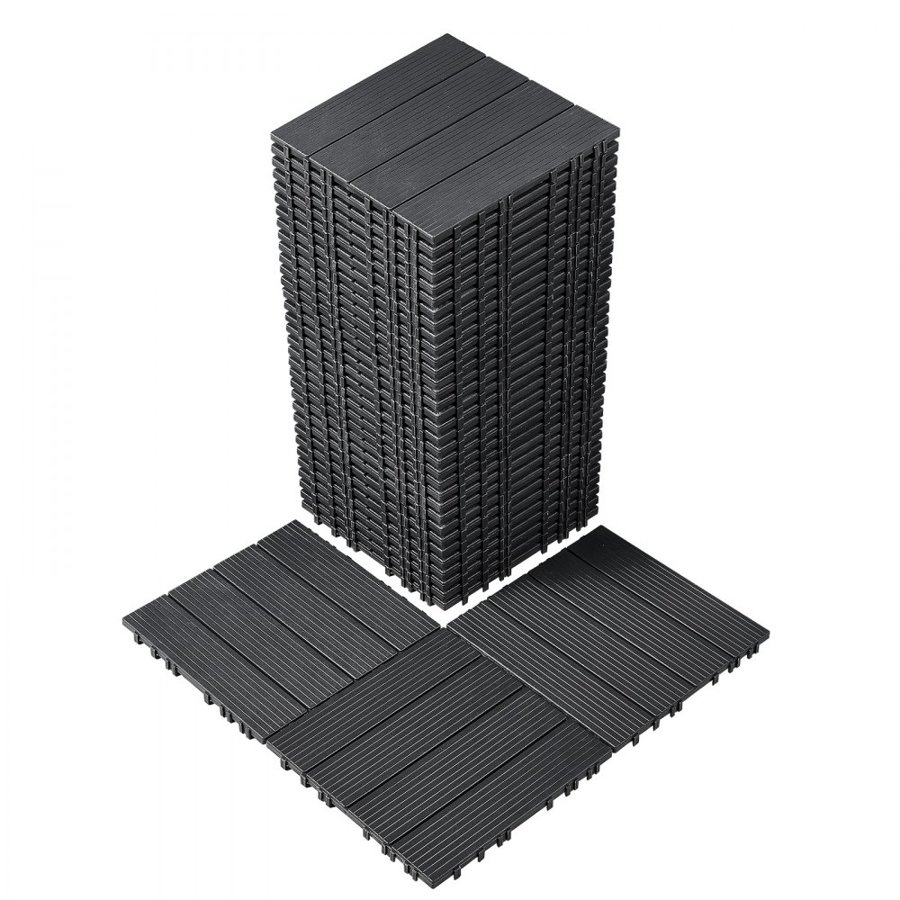 VEVOR Interlocking Plastic Deck Tiles – 36 sq. ft, 440 lbs
