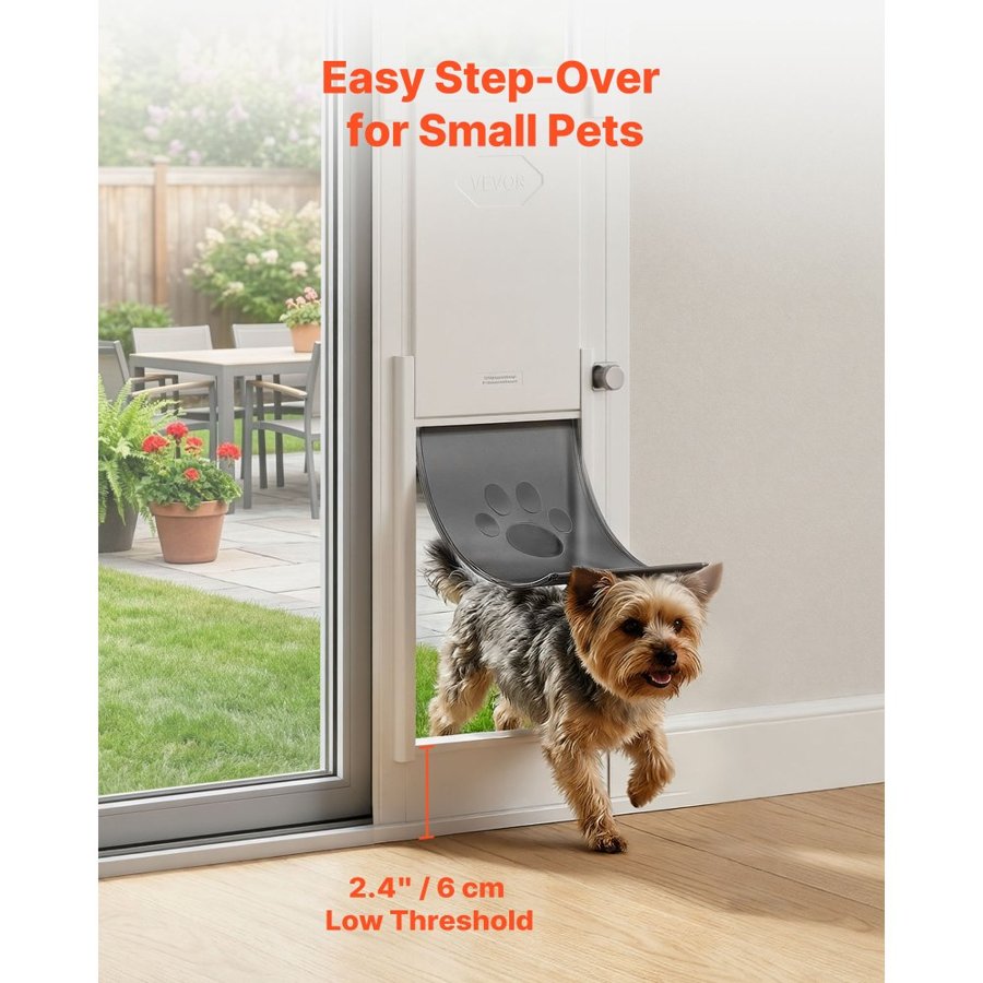 VEVOR Adjustable Small Dog Door for Sliding Glass Door – 2.4