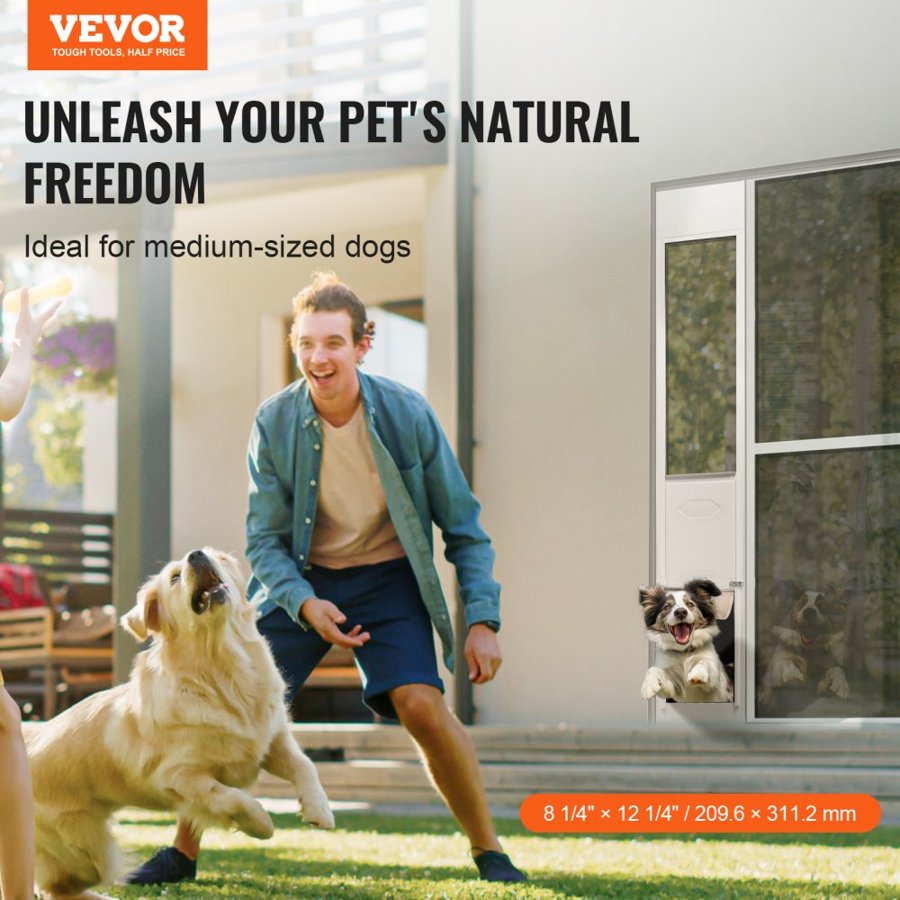 VEVOR Dog Doors Sliding Glass – 75 7/8"-80 11/16" Height