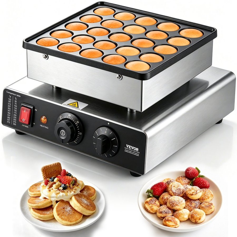 VEVOR Commercial Mini Pancake Maker – 25 PCS, 43 mm Plates