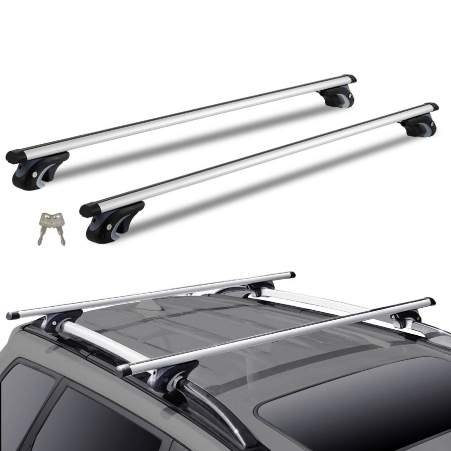 VEVOR Universal Roof Rack Crossbar 135.1 cm Length for Vehicle w/ Raised Side Rail