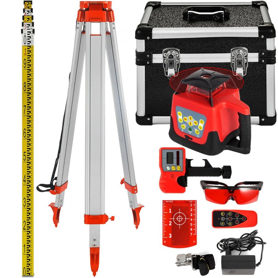 VEVOR Automatic Self Leveling Rotary Laser – 360°, 500m