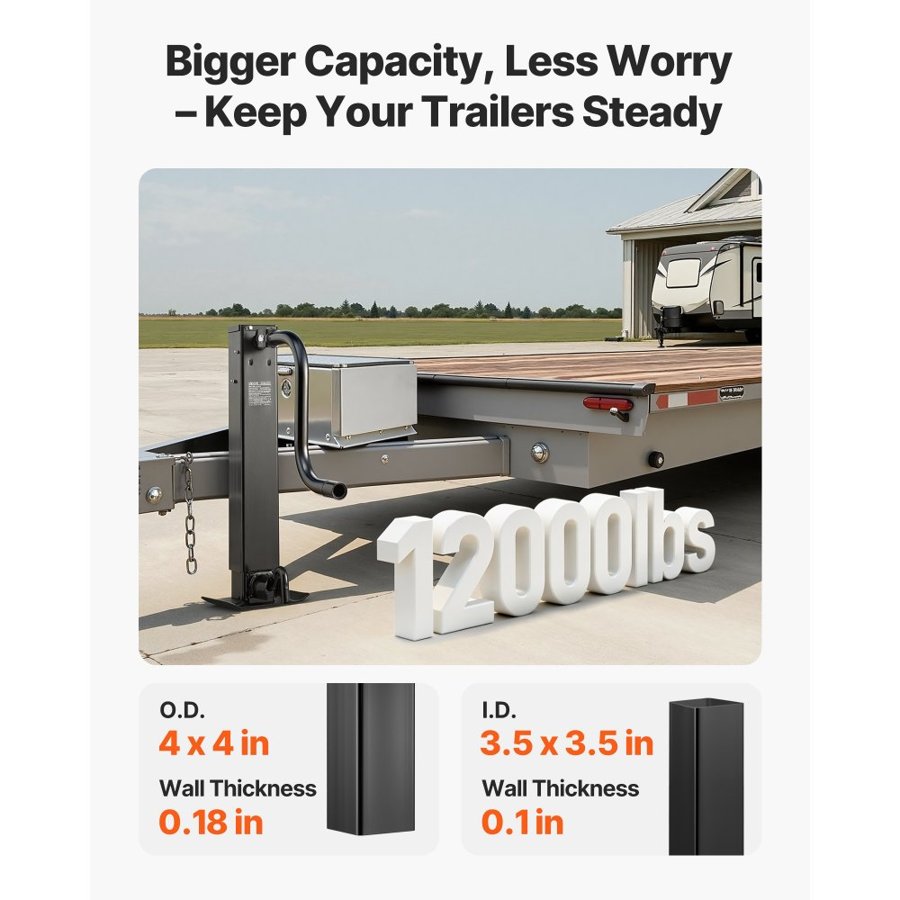 VEVOR Heavy Duty Trailer Jack – 12000 lbs, 26" Travel