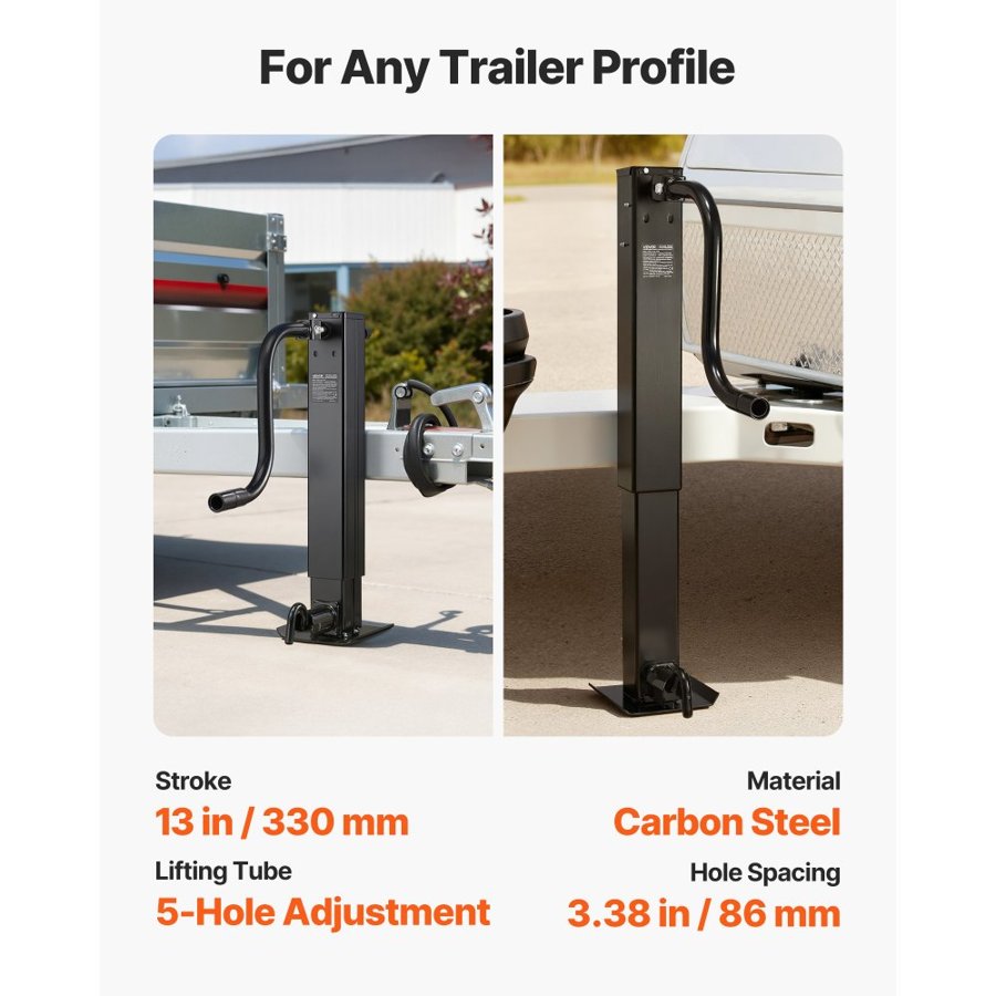 VEVOR Heavy Duty Trailer Jack – 12000 lbs, 26" Travel