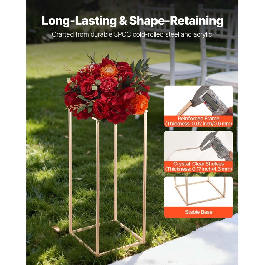 VEVOR Flower Stand Gold Wedding – 23.62", 10PCS Set