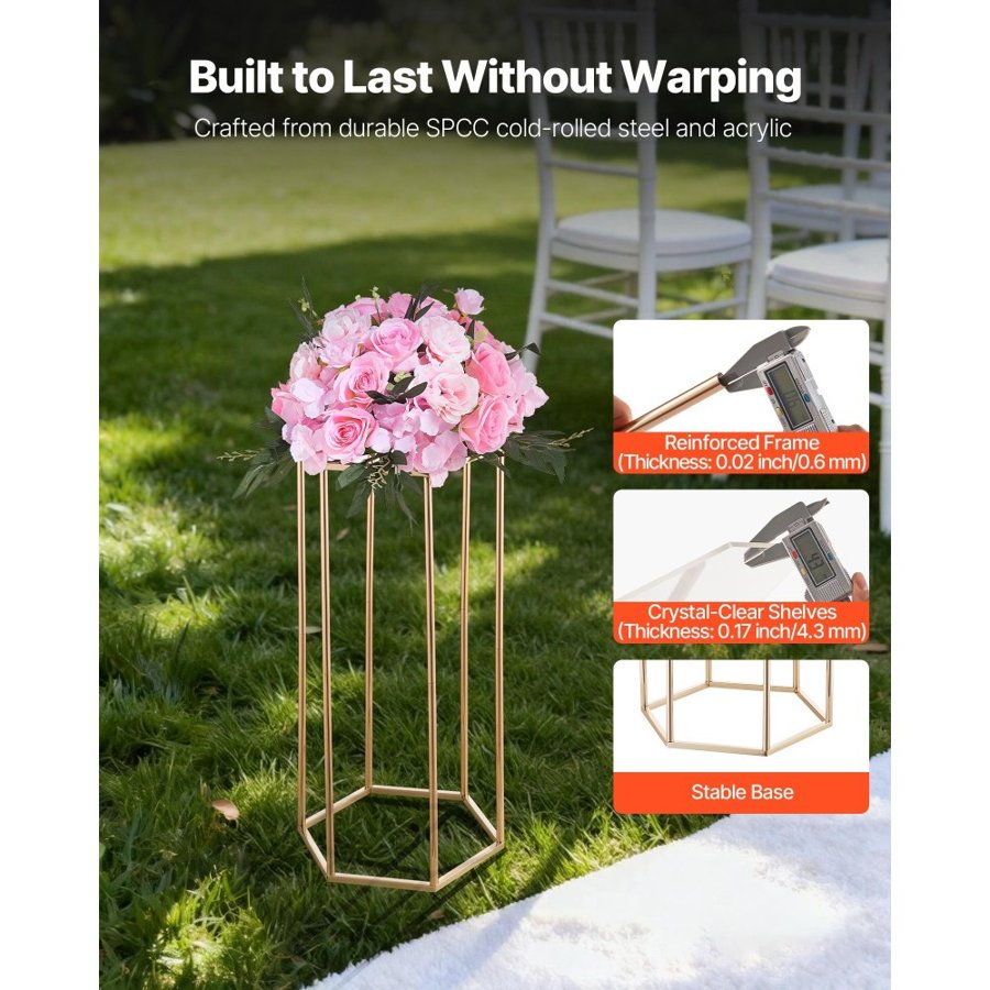 VEVOR Metal Flower Stand for Wedding – 10pcs, 33.07lbs