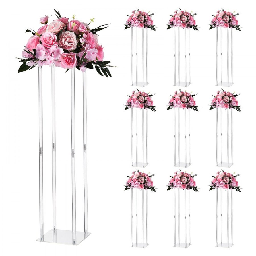 VEVOR Column Flower Stand – 10PCS, 7.87x31.5", 33LB, Acrylic
