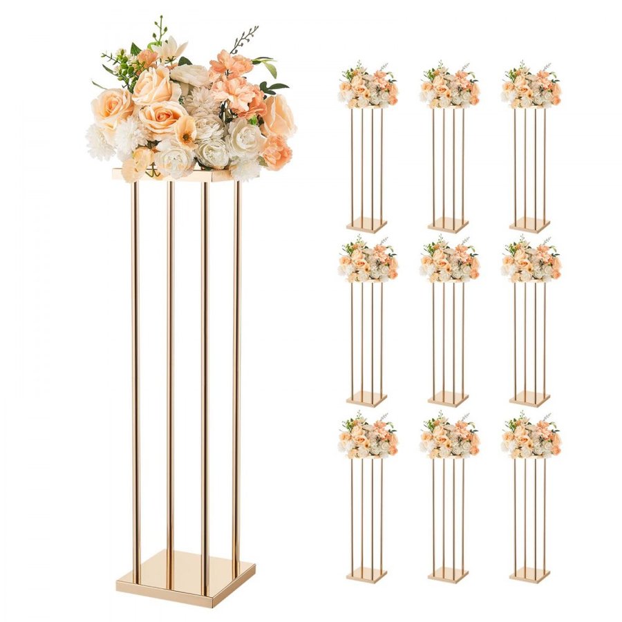 VEVOR Metal Column Flower Stand – 31.5 Inch, 10PCS Set