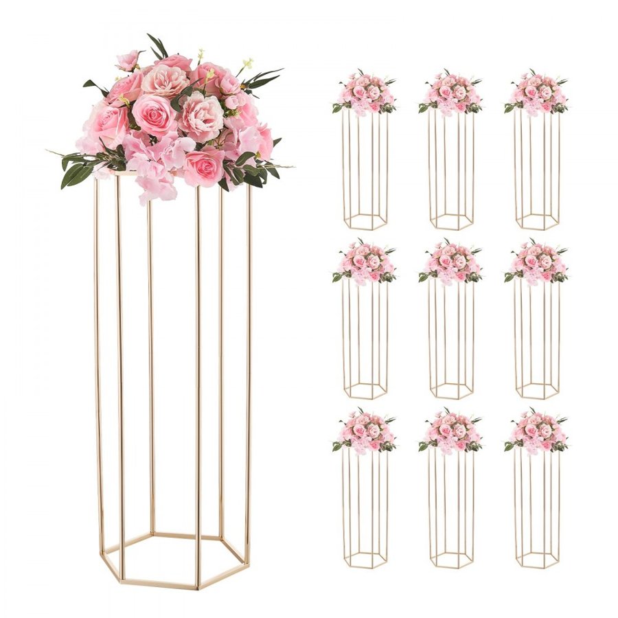 VEVOR Flower Column Stand – 10PCS, 31.6", 33.07LB, Hexagonal