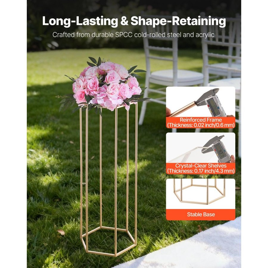VEVOR Flower Column Stand – 10PCS, 31.6", 33.07LB, Hexagonal