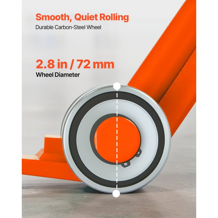VEVOR Prylever Bar, 4990 kg Weight Capacity, 1.7 m Carbon Steel Handle Lever Dolly, Pry Lever Bar with Wheels for Large Pallets, Heavy Items, Concrete Blocks, Heavy Duty Equipment Handling