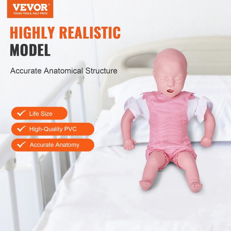 VEVOR Infant CPR Mannequin - PVC, 22.05 x 10.63 x 5.51 in