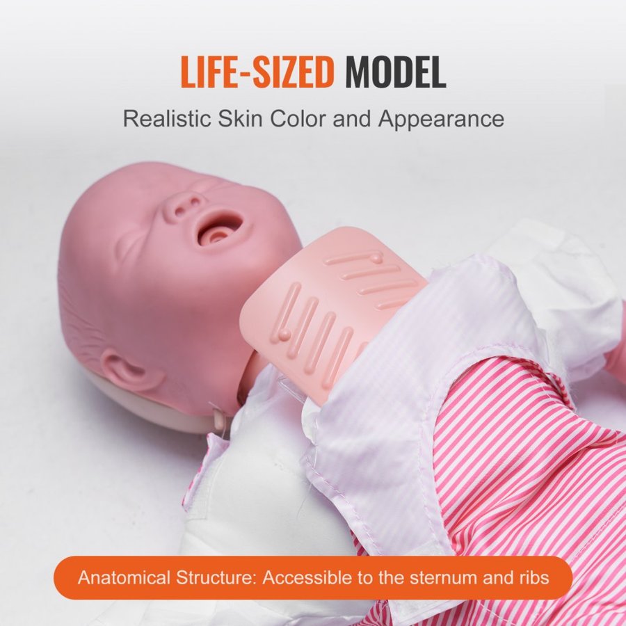 VEVOR Infant CPR Mannequin - PVC, 22.05 x 10.63 x 5.51 in