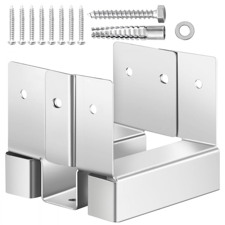 VEVOR Concrete Anchors for 4x4 Post – 10 Pcs, 3.53x3.56 in