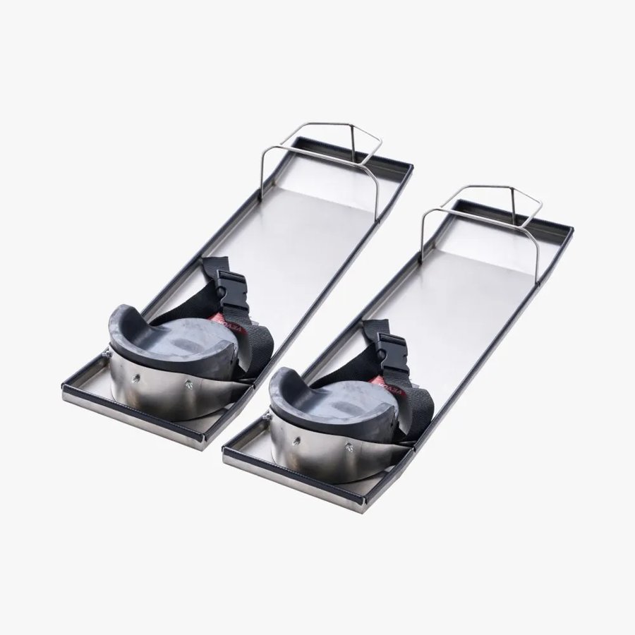 VEVOR Concrete Knee Boards Stainless Steel, 28'' x 8'' Concrete Sliders, Knee Boards For Concrete, Concrete Knee Pads Moving Sliders, with Knee Pads & Board Straps for Cement and Concrete Finishing