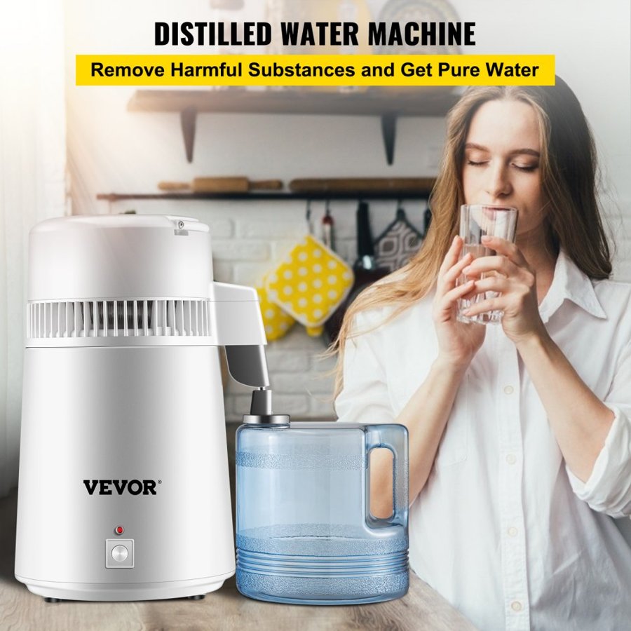 VEVOR Pure Water Distiller—4L 1L/H 220V Water Purifier
