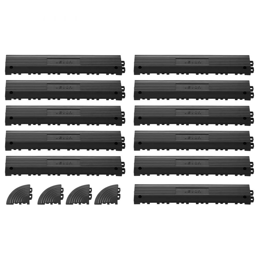 VEVOR Garage Floor Edging – 11-Piece PP Transition Edge Kit