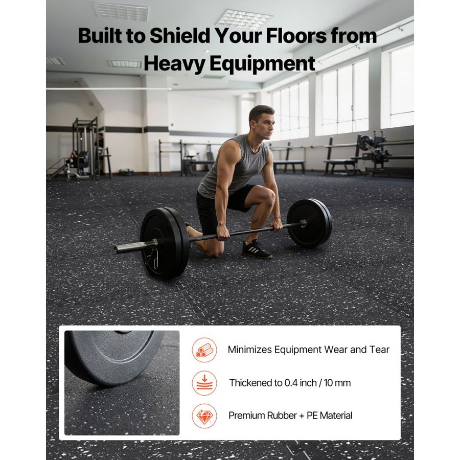 VEVOR Fitness Equipment Mats – 24 PCS, 24×24 in, EVA Foam