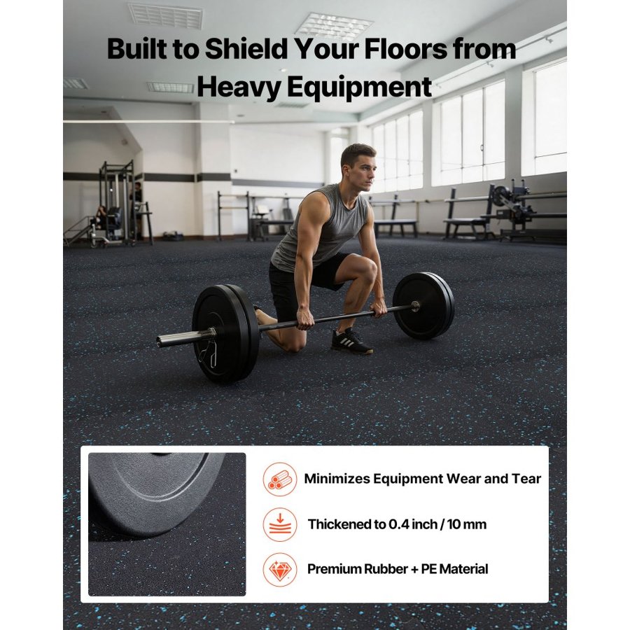 VEVOR Exercise Interlocking Floor Mats – 24 PCS, 24x24x0.4In