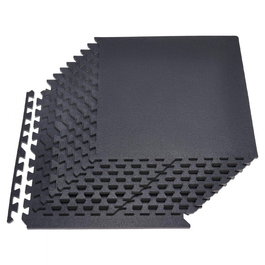 VEVOR Interlocking Rubber Exercise Mats – 12 PC, 24x24x0.56"