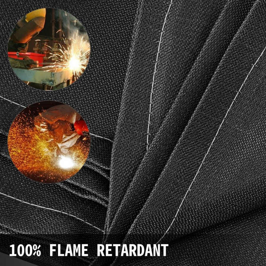 VEVOR Welding Blanket 2.4x3.05 m Fiberglass Blanket Heavy-Duty Fire Retardant Blanket For Easy Hanging and Protection from Sparks & Splatters